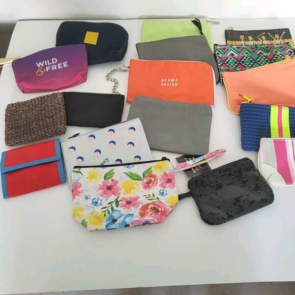 Unbranded Handbags - Ipsy Unbranded Cosmetic Pouches Wristlets Bags Wallets Lot Of 17 Bundle Small